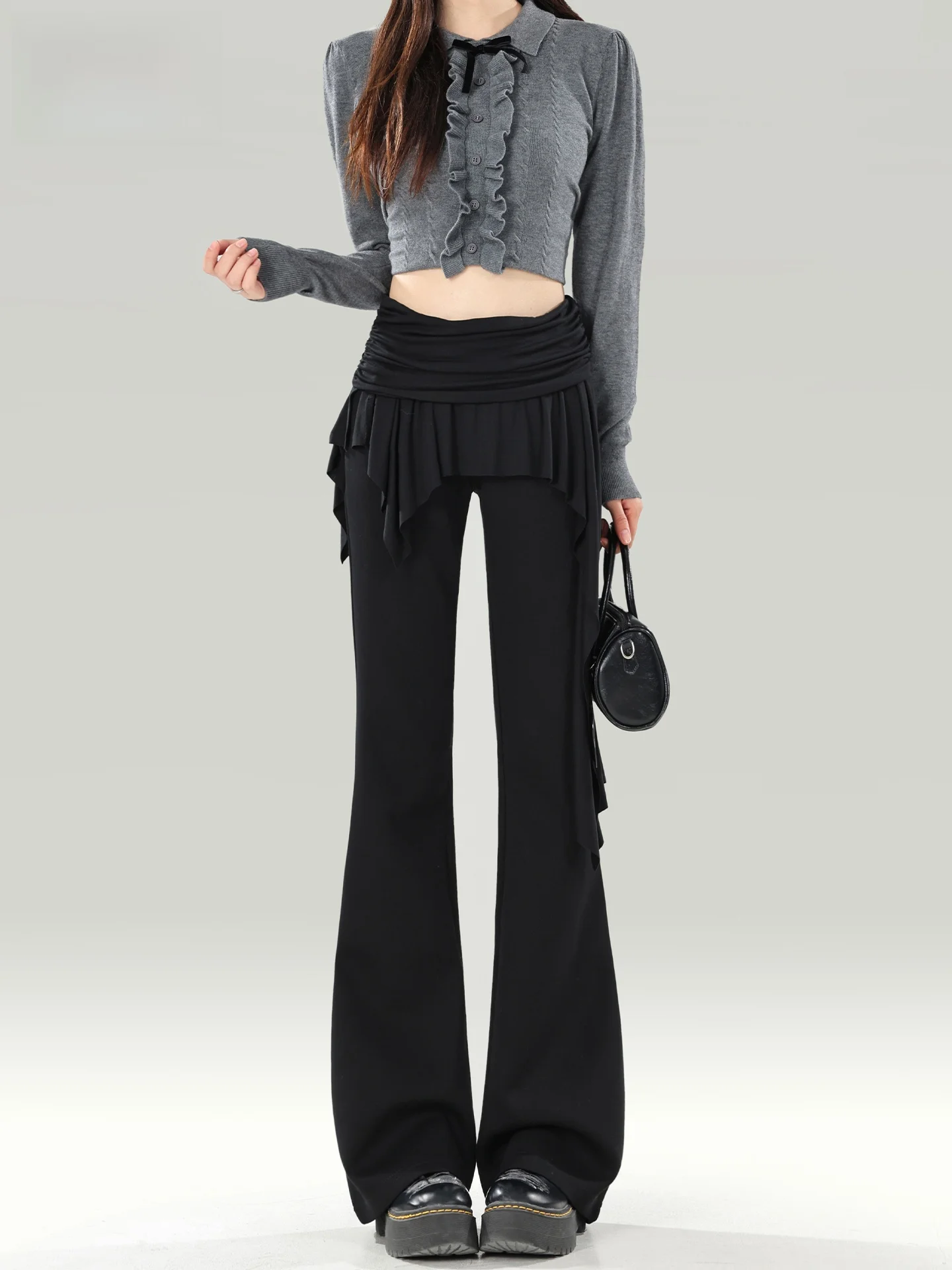 pantalon-decontracte-noir-taille-haute-evase-pour-femme-style-ballet-coupe-ajustee-nouvelle-collection-ete-avec-taille-superposee-et-bas-evase