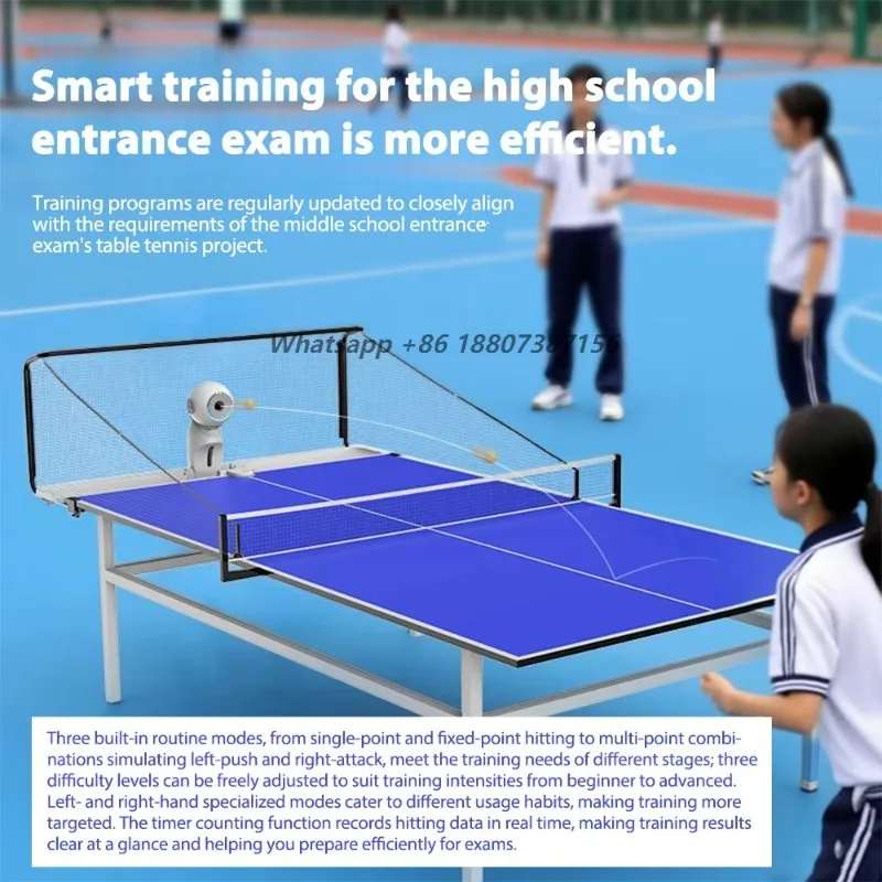 

NEW Pusun Intelligent Table Tennis Machine With Net Indoor Smart Ping Pang Ball Serving Machine Trainer for Home Club Dora