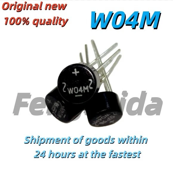 5PCS Brand new original W04M charger quick recovery rectifier bridge 400VV 2A round bridge 4-pin bridge stack W04
