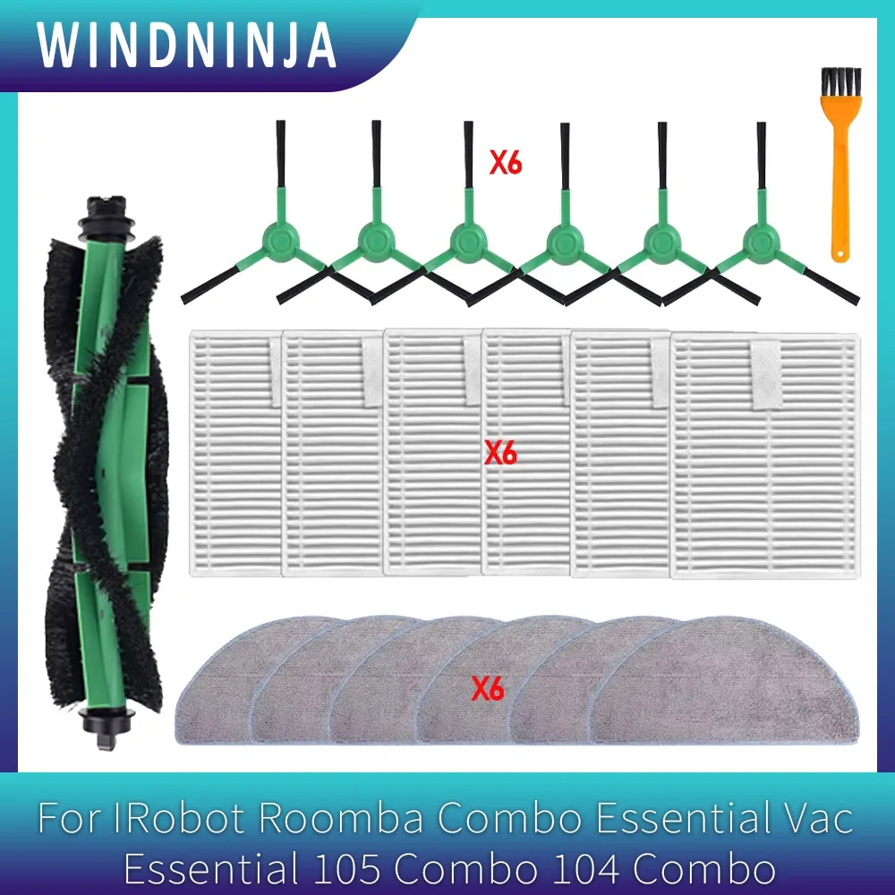Replacement Accessories Spare Parts For IRobot Roomba Combo Essential Vac Essential 105 Combo 104 Combo Robot Vacuum Cleaner Kit
