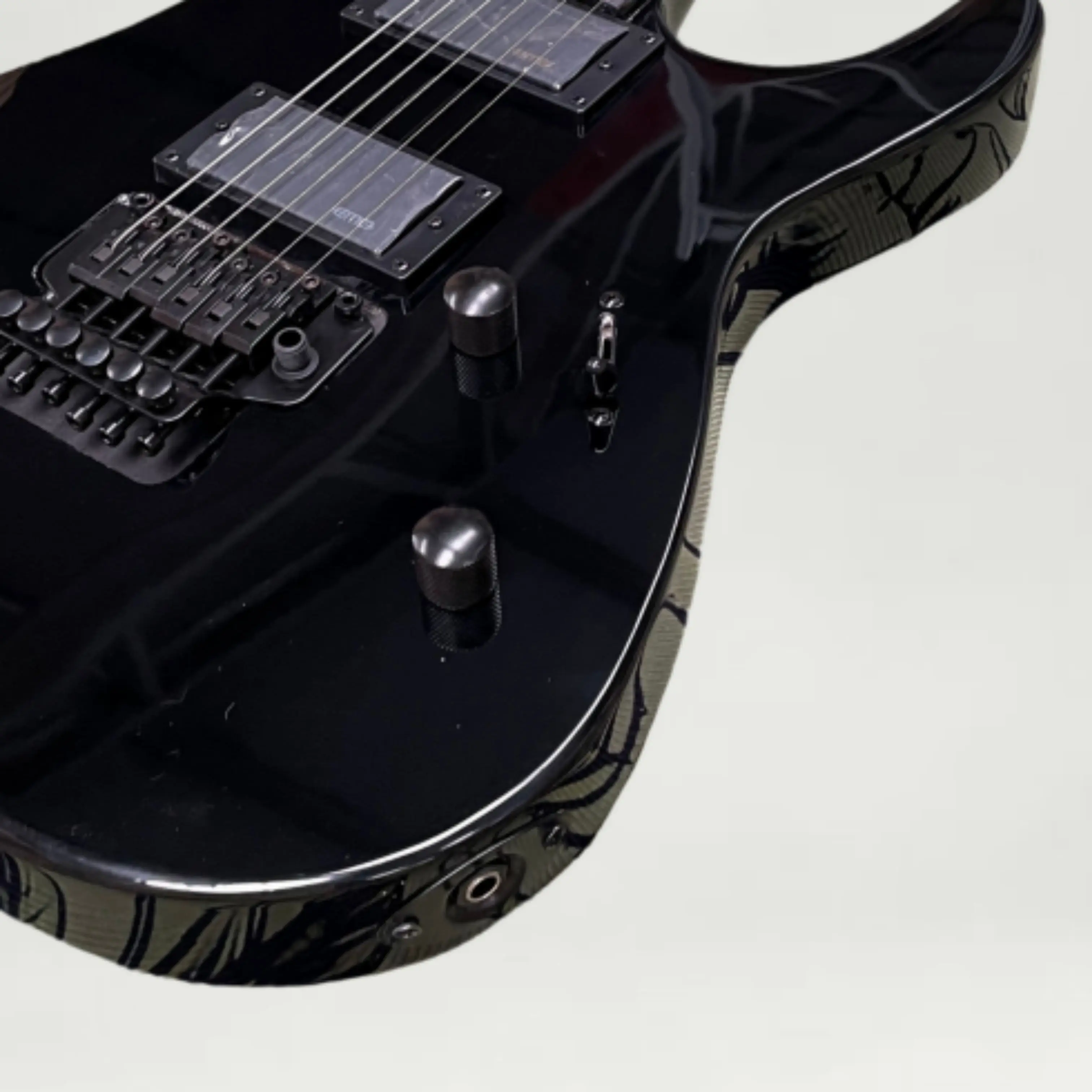Bright Black Electric Guitar Active Pickups Wooden Body Guitars, Designed Specifically Stage Performances Rock Styles Guitarra
