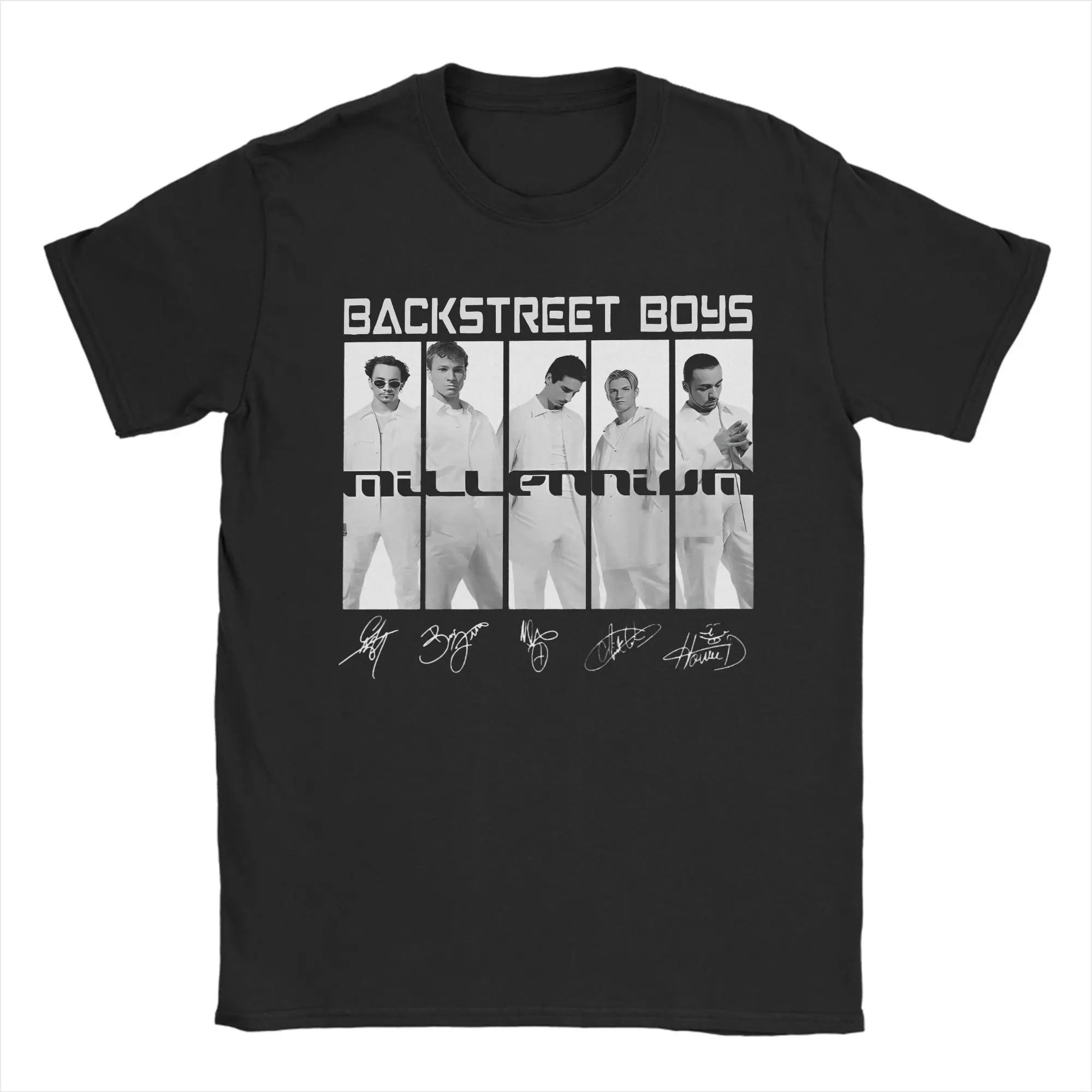 

Мужская футболка Backstreet Boys Millenniums Tour, креативная футболка из чистого хлопка с короткими рукавами, музыкальные футболки с круглым вырезом, оригинальные топы
