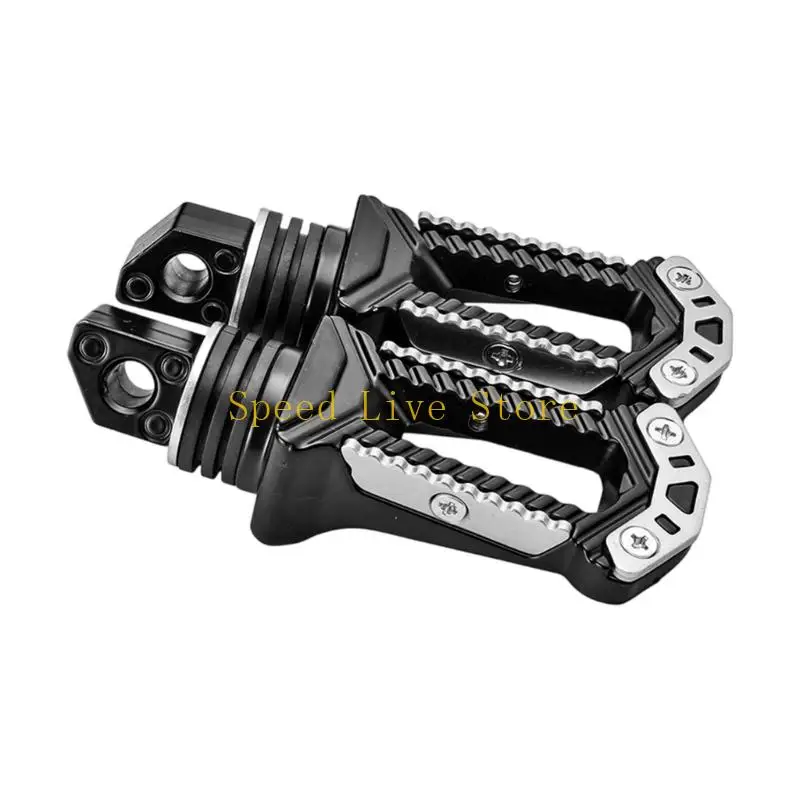 547C أوتاد القدم الخلفية للدراجة النارية مع نسيج غير قابل للانزلاق من الألومنيوم القوي ودليل التثبيت البسيط مساند القدم الخلفية