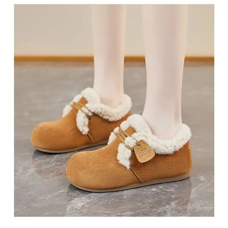 Teenagers And Girls Winter Fleece Cold-Resistant Cotton Shoes Warm Casual Height-Increasing Inner Design