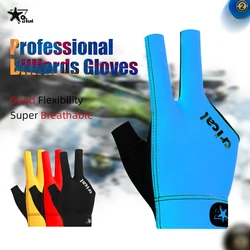 CRICAL-Lycra biljarthandschoen voor biljarttraining, comfortabele snookerkeu-handschoenen, rechter- en linkerhand, 3 vingers, accessoires