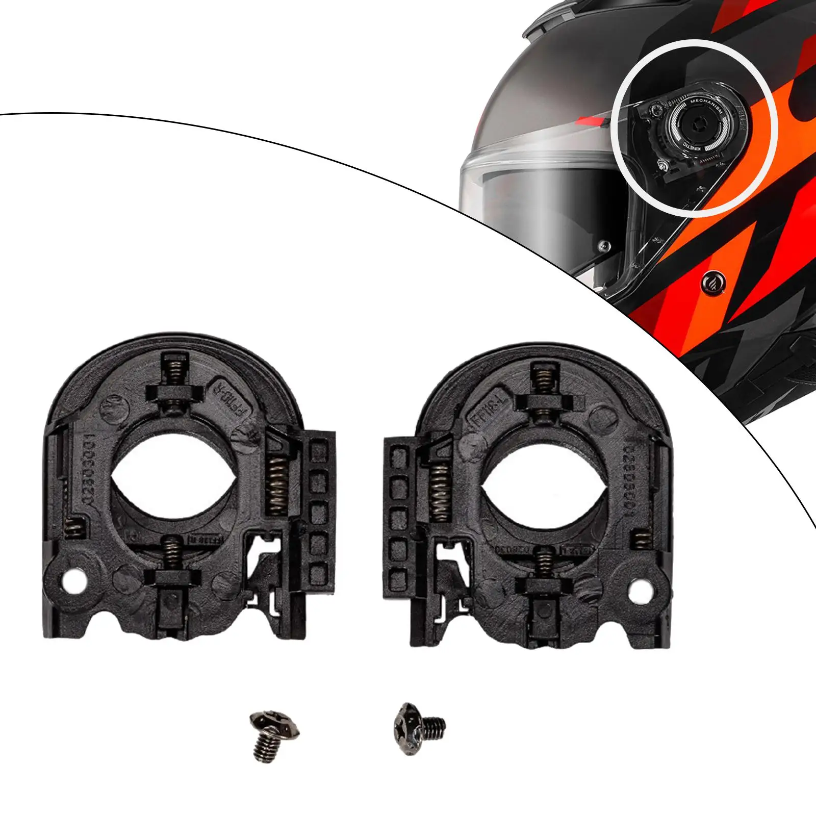 

2 Pieces Helmet Guard Bases Easy to Install Replaces for MT Thunder 4