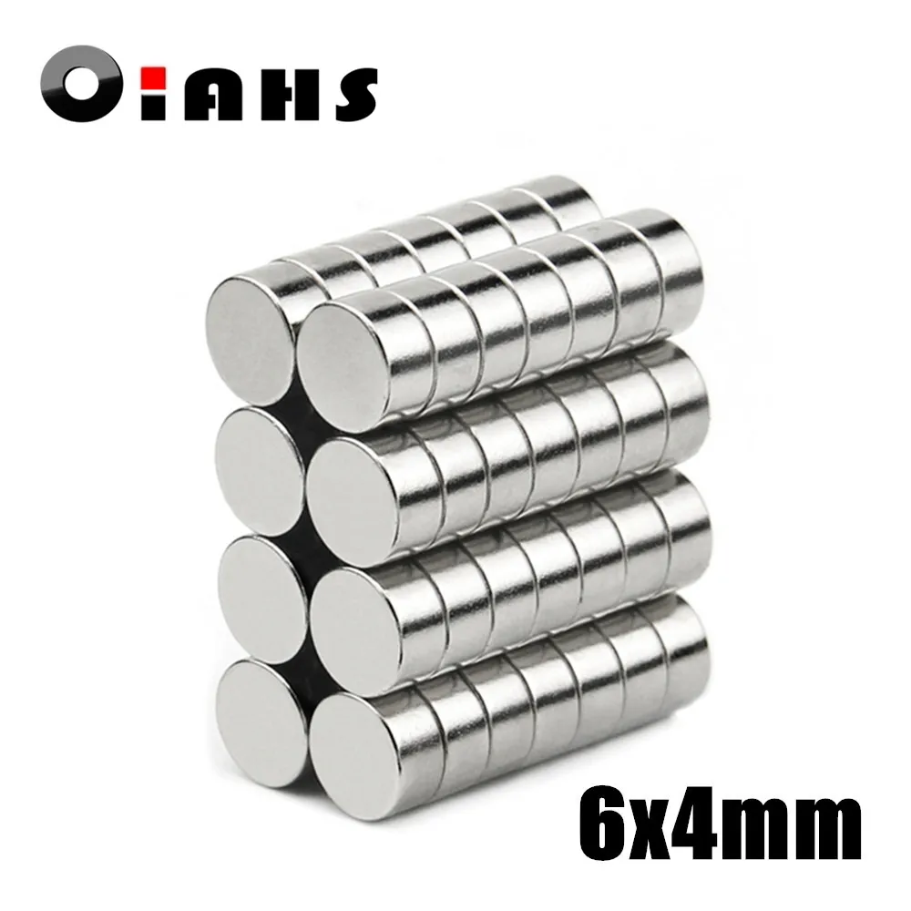 

6X4mm Super Powerful Strong Bulk Small Round NdFeB Neodymium Disc Magnets Dia 6*4mm N35 Rare Earth NdFeB Magnet