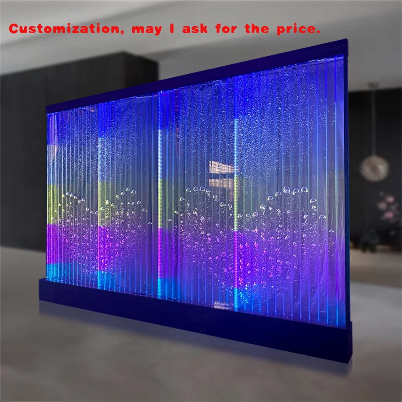 

custom.Wall Hanging Acrylic Digital Fountain Design Bubble Partition Wall Decorative Beauty Salon Spa