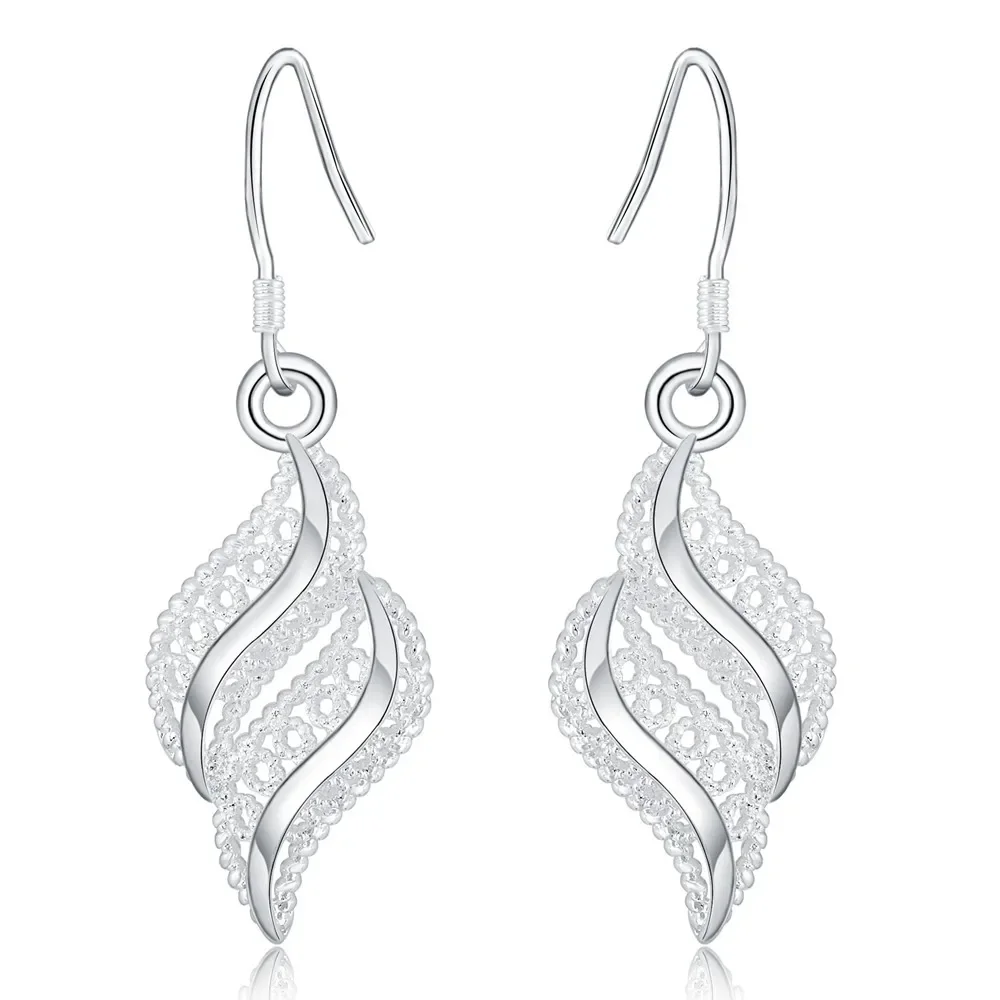 925fashion 6 Pair set silver color for women lady girl charms hook cute Earring Jewelry sets wedding Gift hot sale nice