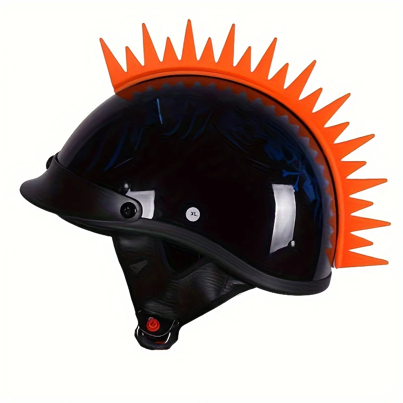 Silicone alligator fin helmet Accessories Helmet with sticky Mohawk strips Durable attached hair suitable for bicycle scooters