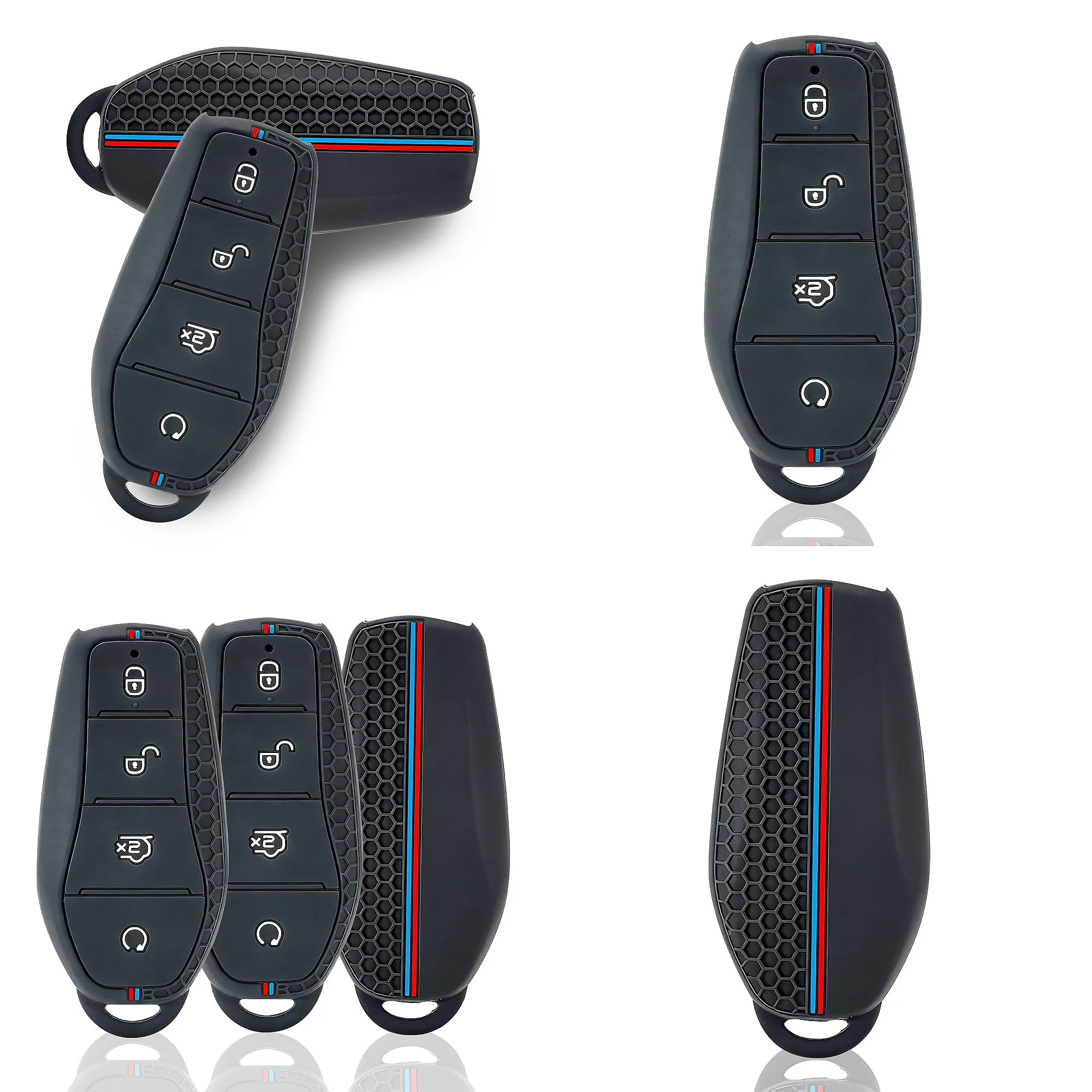 Silicone Car Key Case Cover Protector For BYD Han Ev Tang Dm/Qin PLUS/Song Pro/MAX/Yuan Dolphin E2 Auto Key Car Accessories
