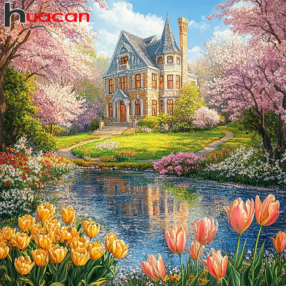 Huacan 2025, neue Kollektion, Diamant-Gemälde, Delphin, Himmel, Diamant-Stickerei, Meer, Sonnenuntergang, Mosaik, Kunst, Dekoration, Gemälde