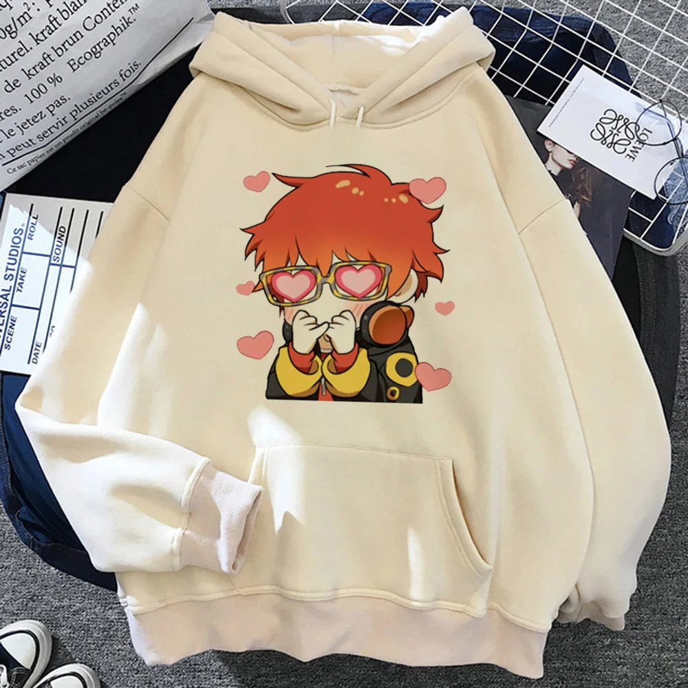 Mystic Messenger hoodie winter graphic comic Japanese comfortable anime girl sweatshirts tracksuits modern style pattern