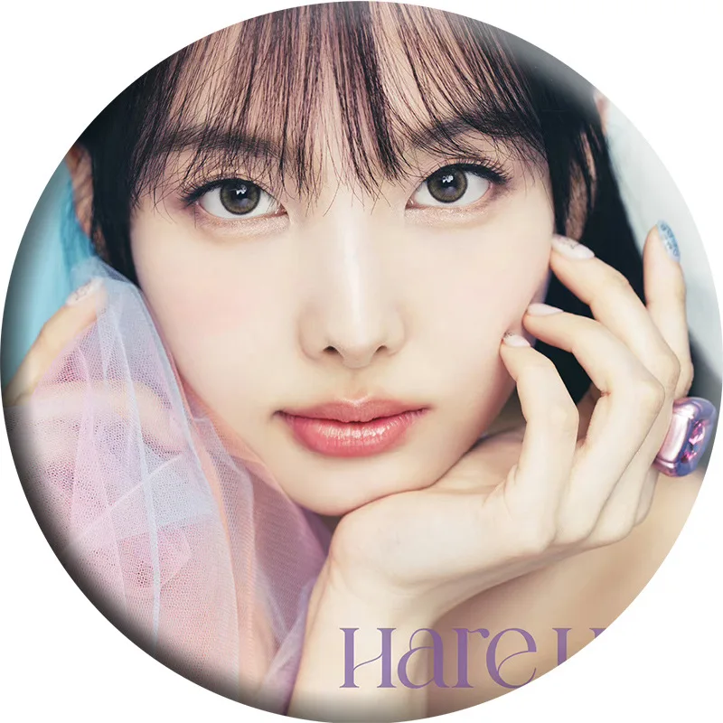 Kpop Twice Badges New Album Hare Hare Photo Brooch Pins Hat Bag Accessories Mina Sana IHYO NAYEON MOMO CHAEYOUNG Badges Gifts