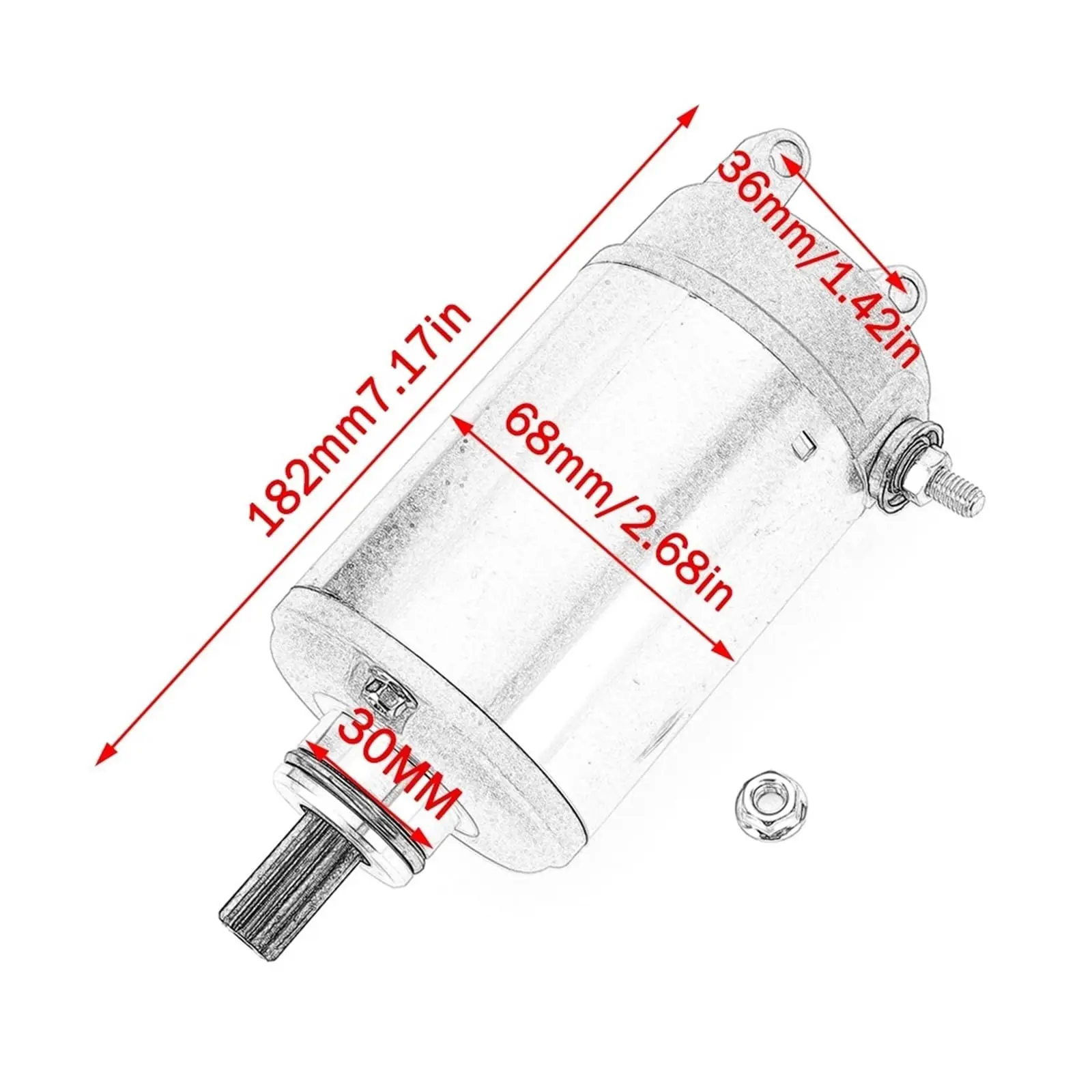 Starter Motor for Kawasaki ZR400 ZRX ZRX-II ZX400 ZZR400 ZX500 ZZ-R500 ZX600 ZZ-R600 ZX600 Ninja ZX-6 ZX-6R OEM NO.21163-1250