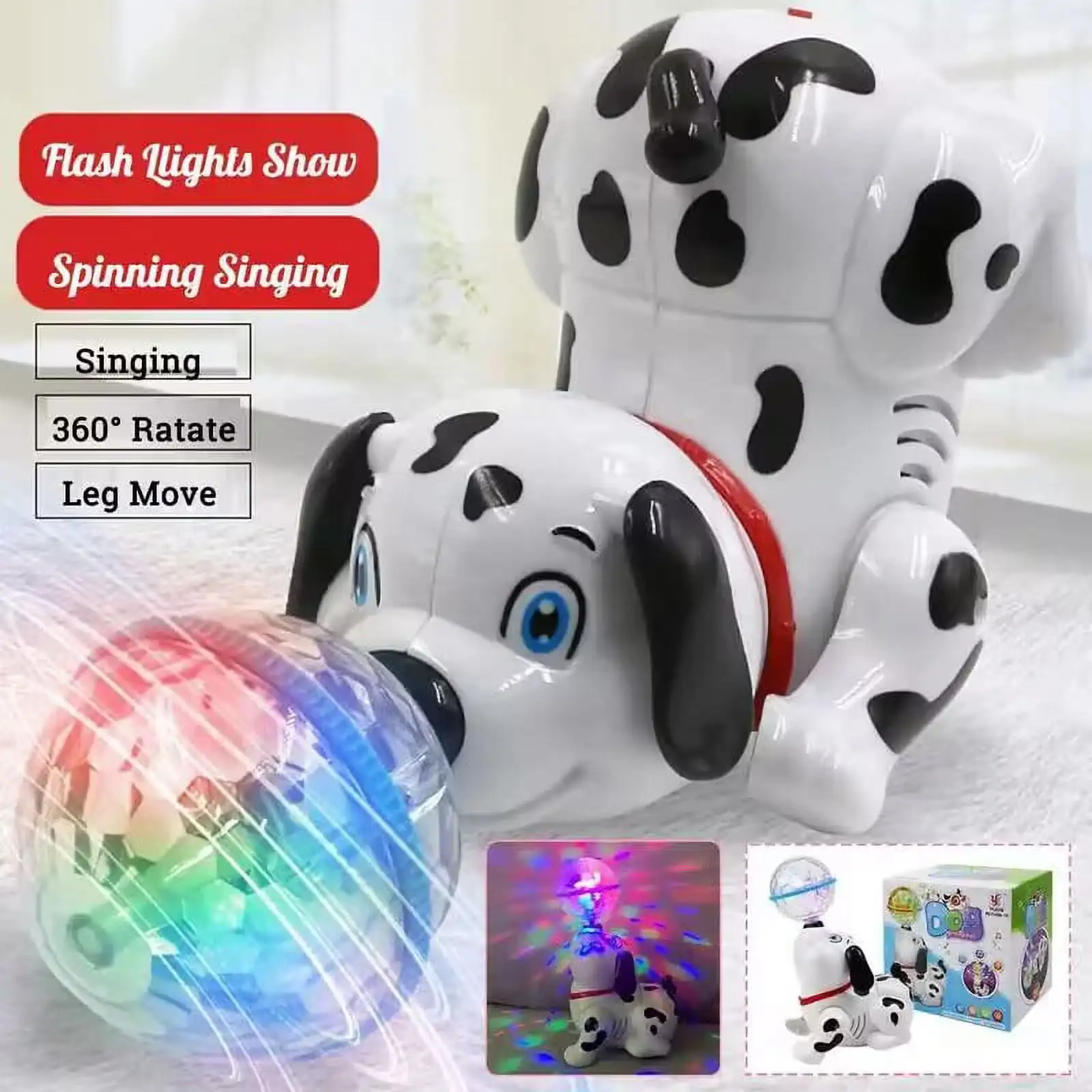 Interactive Musical Dancing Spinning Dog Toy Early Preschool Educational Learning Toy With Music Light Effect For Infant Toddler