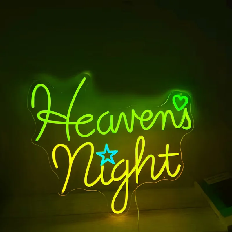 Heavens Night Neon Signs Game Room Decor Bedroom Hanging Night Lamp Party Holiday Cool Gift Neon Acrylic Decoration Sign