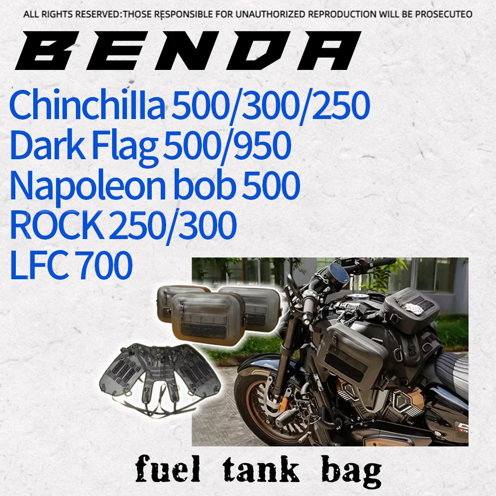 

Motorcycle Fuel Tank Vest Bag Side Tank Pouch Fit For BENDA Dark Flag 500 950 LFC700 ROCK 250 300 ChinchiIIa Napoleon bob 500