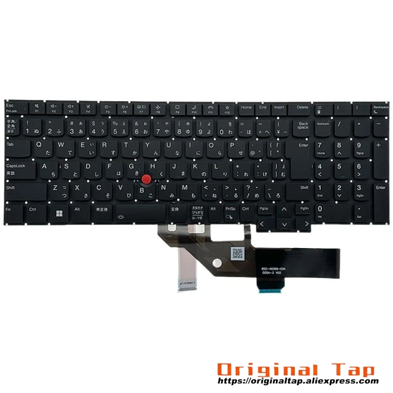 JP Japanese Backlit Keyboard for Lenovo Thinkpad E16 Gen 1 5N20W68240 5N20W68276 5N20W68312