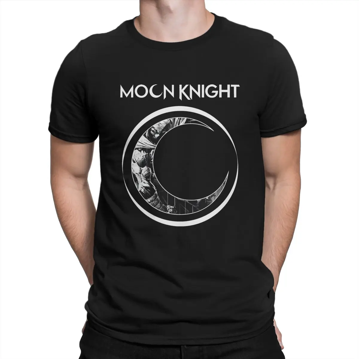 Marvel Comics Character Men T Shirt Moon Knight Humorous Tees Short Sleeve Crew Neck T-Shirt 100% Cotton Gift Idea Tops