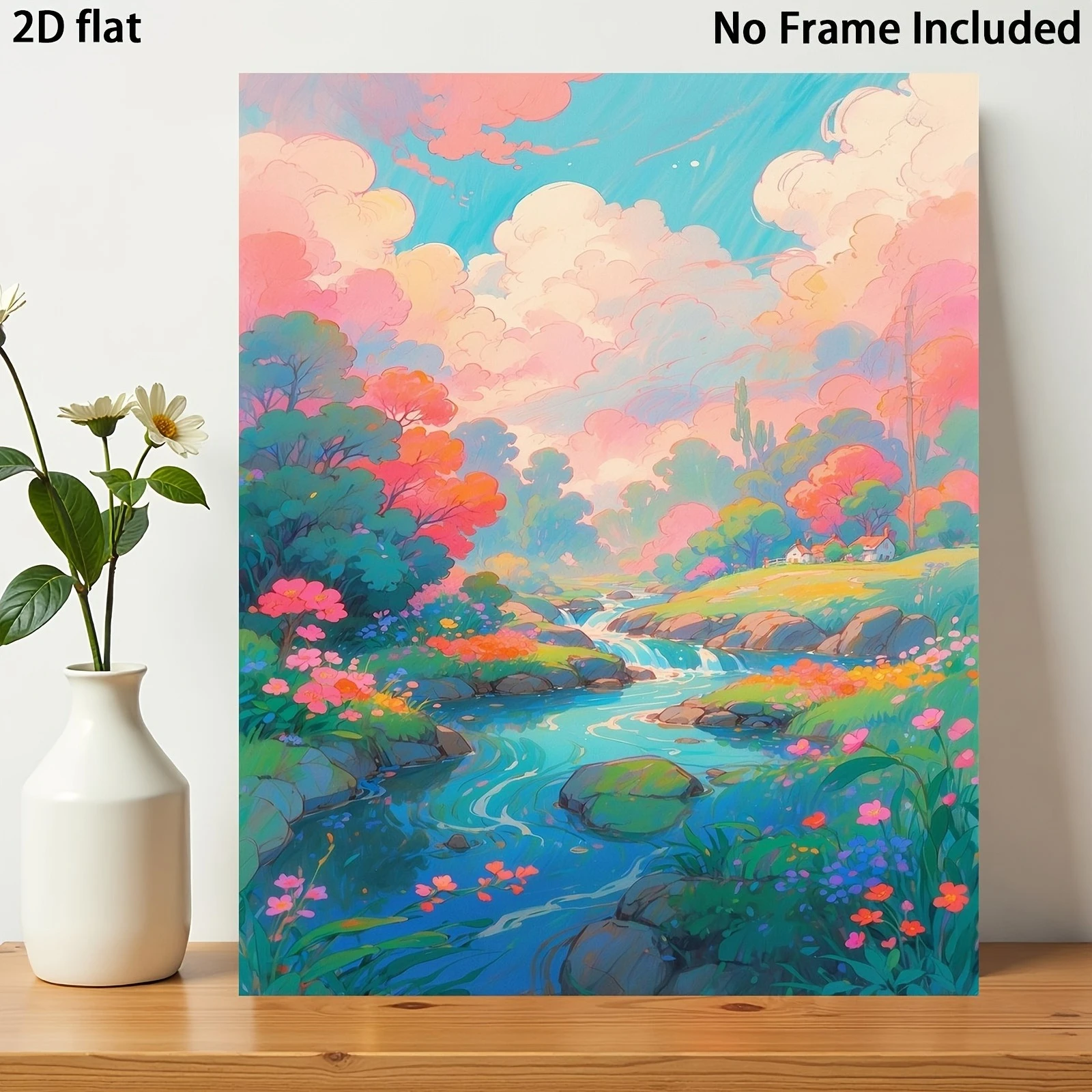 

500/1000/1200/2000PCS Puzzles for Adults Dreamy Pastoral Color Scenery,Jigsaw Puzzles Brain Challenge Game Gift Home Decor