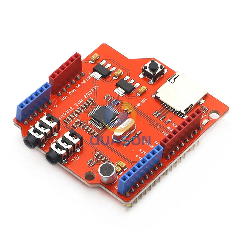 VS1053 VS1053B Stereo Audio MP3 Player Shield Record Decode Development Board Module With TF Card Slot For Arduino  R3