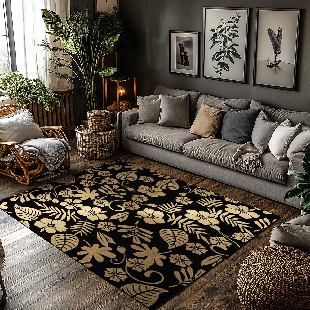 

Hawaiian Flower Doormat Tropical Aloha Mat Welcome Floor Rug Beach Home Decor Entrance Carpet Pad Indoor Outdoor Decoration Gift