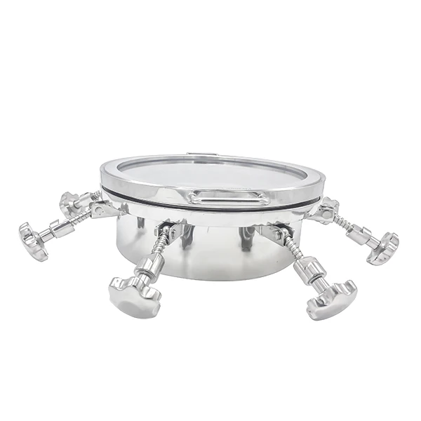 

Compass SS304 Food Grade Sanitary Stainless Steel Manhole Cover Pressure Vessel Tank Manway for Beverage Processing