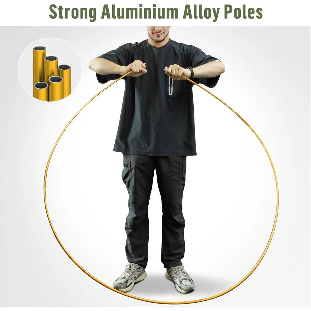 خيمة المشي لمسافات طويلة خفيفة الوزن للغاية مقاومة للماء لشخصين مع أقطاب ألومنيوم وطباعة مطر خضراء للمغامرات الخارجية