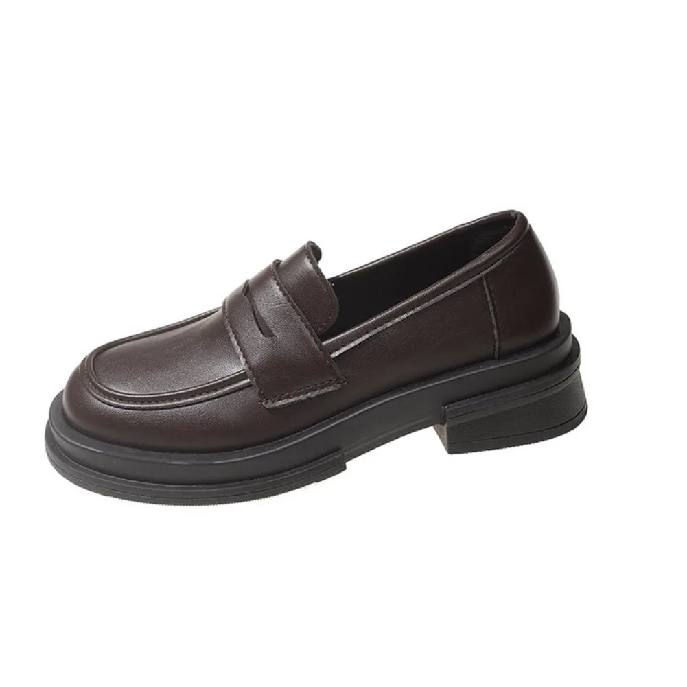 2026 Neue japanische College-Studentenschuhe im Cosplay-Lolita-Stil für Damen/Mädchen – Modische schwarze/kaffeebraune Uniform-Plateau-Schuhe – Detail 16