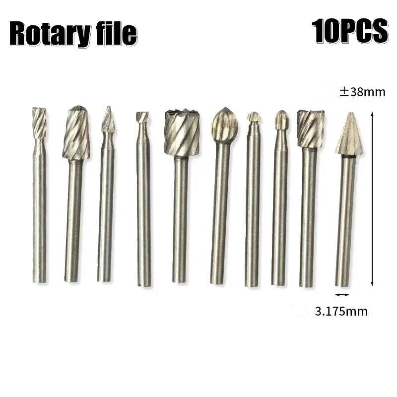 HSS Routing Router Brocas Set, Dremel Carbide Rotary Burrs, Ferramentas de Madeira, Pedra, Raiz De Metal, Escultura Fresa, 6 Pcs, 10 Pcs, 20Pcs