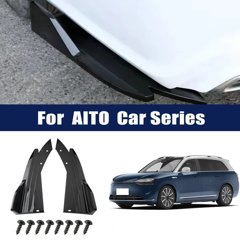 

2pcs Rear Bumper Lip Diffuser Splitter Canard Protector Front Spoiler Body Kit For AITO M5 M6 M7 M8 M9 Ultra EV Max