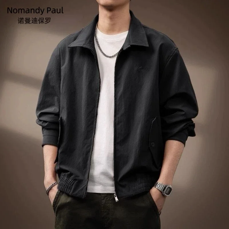 

Men's Outerwear 2025 Spring and Autumn New Retro Workwear Jacket New Jacket Spring and Autumn American High-end Trend Casual Top