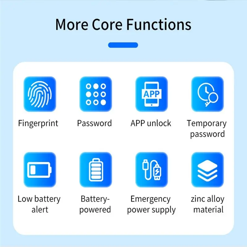 ABSJ-Biometric Digital Lock Bedroom Drawer Lock Fingerprint Lock Password Cabinet Lock Easy To Install Works With Tuya App