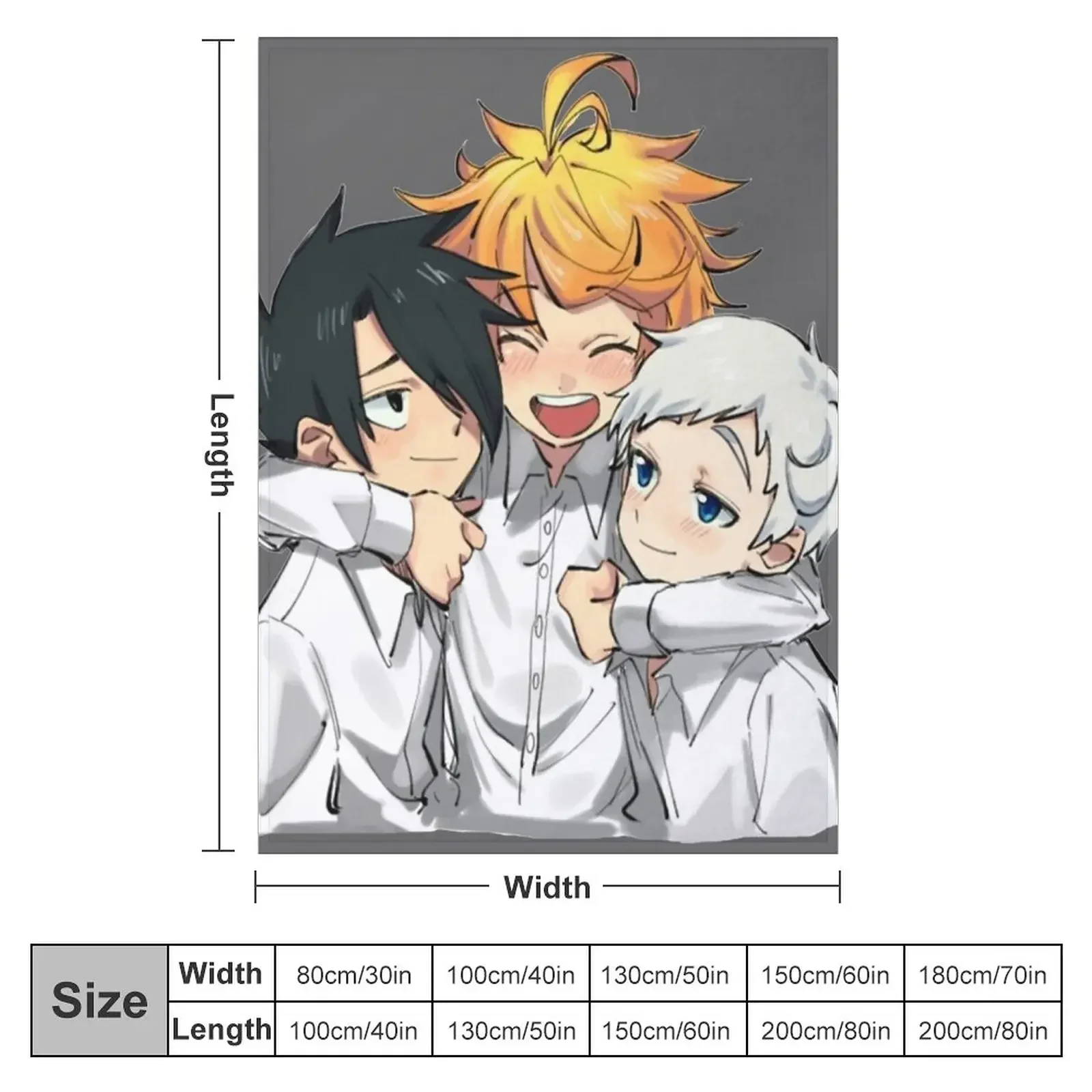 The Promised Neverland Throw Blanket Thins Hairys Blankets