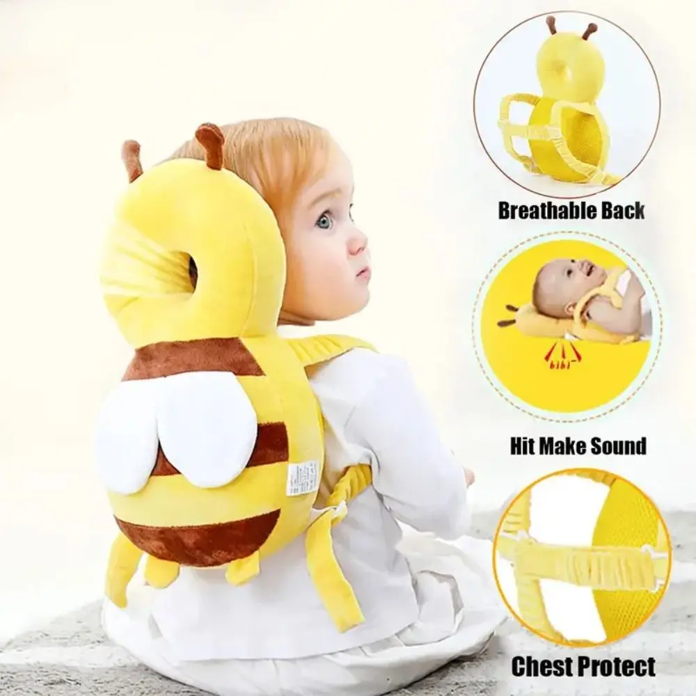 Learn Walk Head Protector Cushion Head Back Protector Baby Protect Pillow Anti Fall Backward Cap Carry Cartoon Kids Safe Bibi