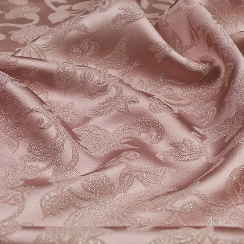 Woven gold pure silk new Chinese-style Hanfu and cheongsam fabric