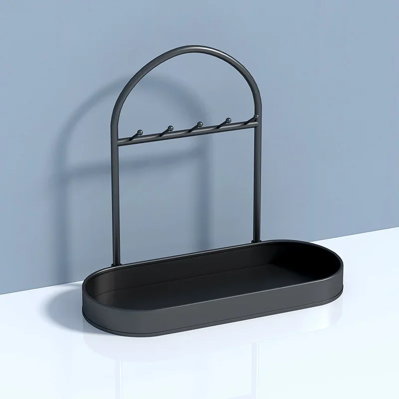 Hanging Key Holder Wall Mount Entryway Organizer With Decorative Dish For Jewelry Perfume Coins Storage Shoe Rack Tabletop