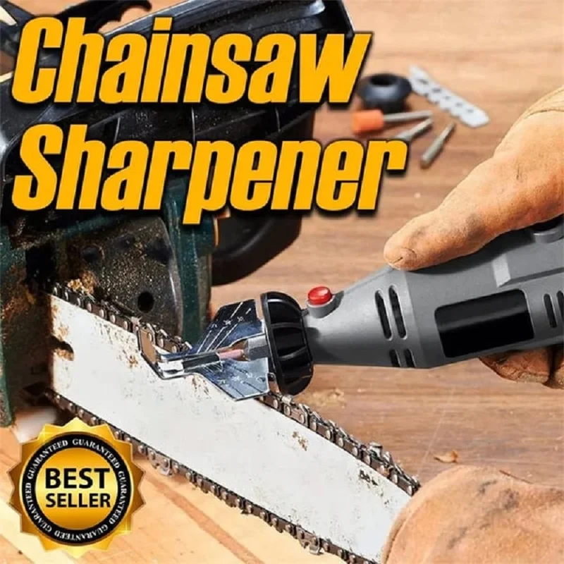 Electric Chainsaw Sharpener Kit with 3 Diamond Sharpening Wheel Bits High Speed Chain Saw Sharpener Knife Tool For All Chainsaw