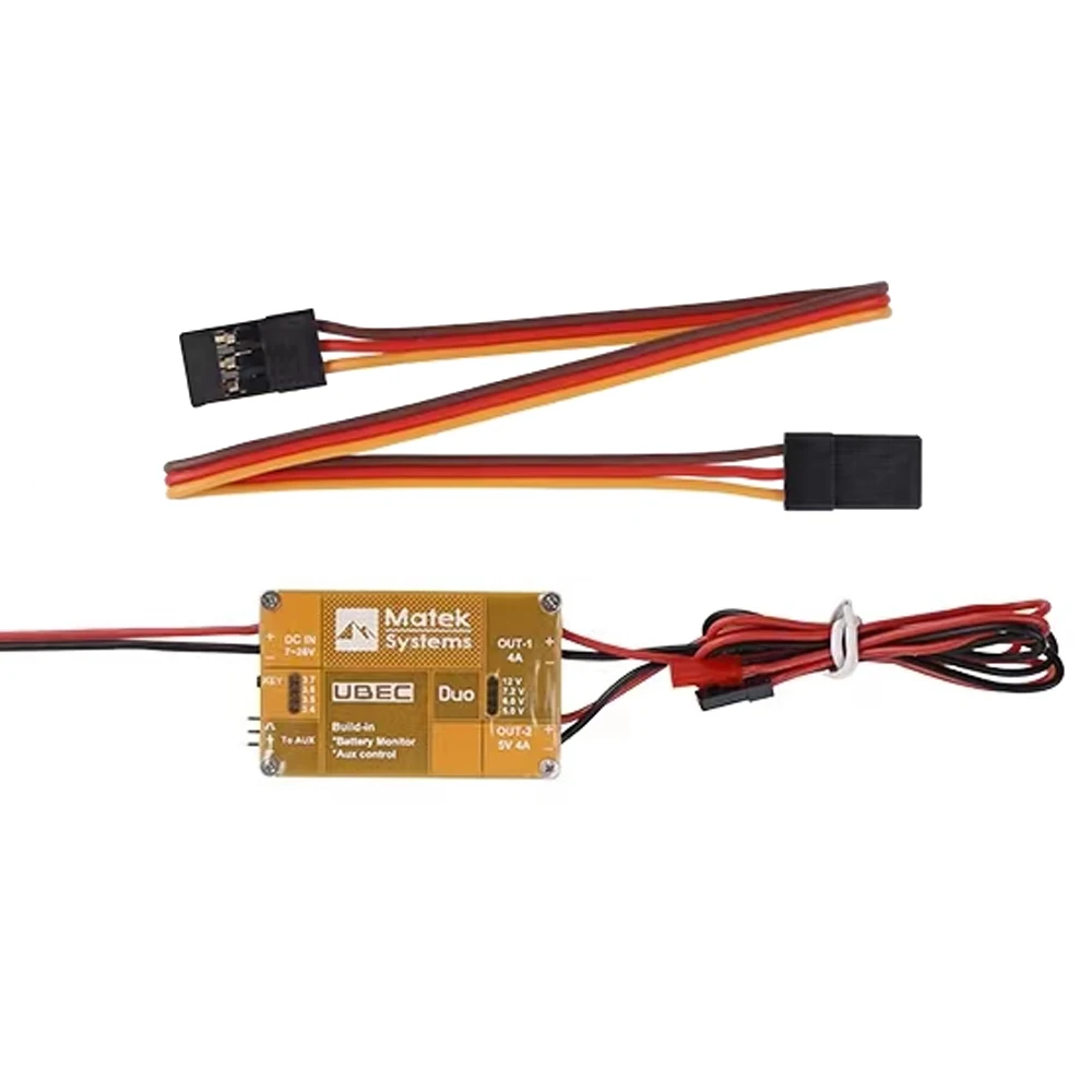 Matek System UBEC DUO 4A/5~12V& 4A/5V Two Output Channel For RC Quadcopter RC Airplane RC Multicopter UBEC Power Model