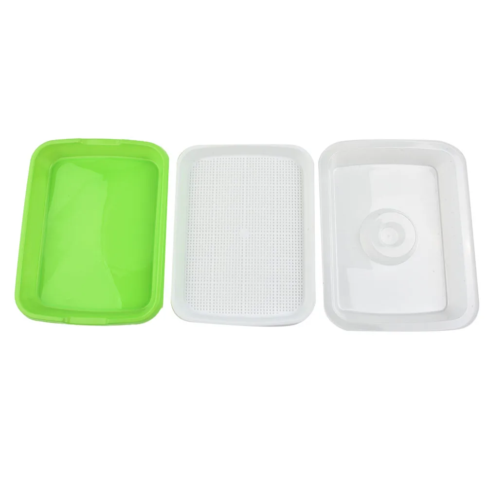 Горячие новые практичные высококачественные лотки для посадки, емкость, 2-слойная коробка для проращивания начинающих, большая вместительная коробка для микрозелени