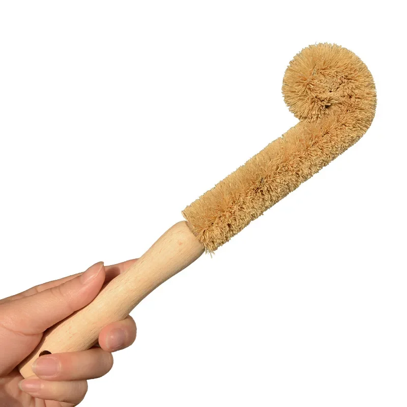 Coconut fiber Brown  Kitchen Cleaning Brush Natural Coir Brush hemp fiber non-stick skillet brush dish washing cup pot