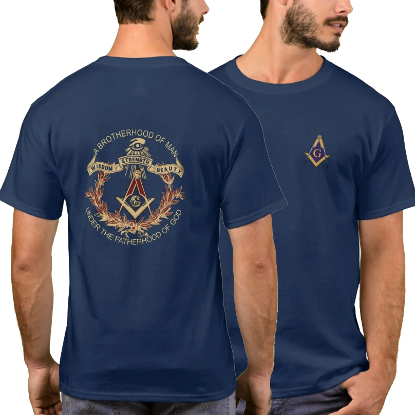 Brotherhood of Man. Rare Masonic Freemason T-Shirt 100% Cotton O-Neck Summer Short Sleeve Casual Mens T-shirt Size S-3XL