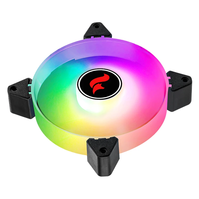 HNHU مبرد الهواء 120 مللي متر جهاز كمبيوتر شخصي معالج مروحة التبريد 6 دبوس RGB برودة ثقب تباعد 105 مللي متر 12 سنتيمتر كتم مروحة Ventilador DC12V