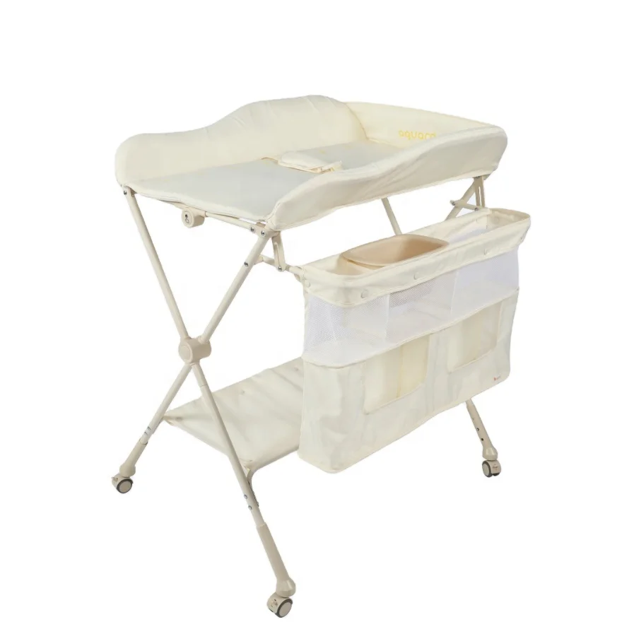 Custom Colors Baby Changing Table With Storage Basket Kids Changing Table