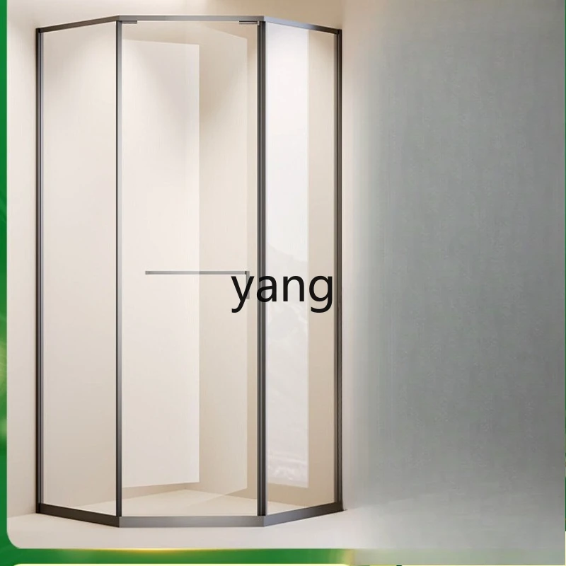 

LH side sliding door shower room toilet integrated bathroom wet and dry separation glass partition