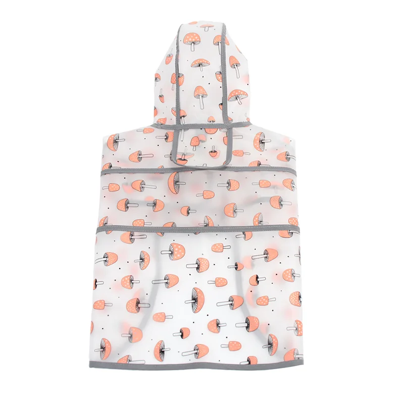 Reflective Strap Dog Raincoat Hooded Slicker Poncho for Small Medium Large Dogs PU Waterproof Raincoat Pink Outdoor