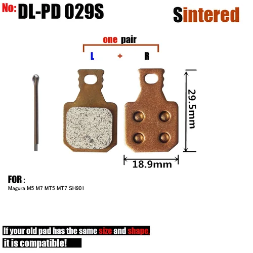 Imagen 2 del producto DELT 4 pares de pastillas de freno de disco de bicicleta sinterizadas, hidráulicas, mecánicas, para M5, M7, MT5, MT7, SH901, montaña, MTB, bicicleta, piezas