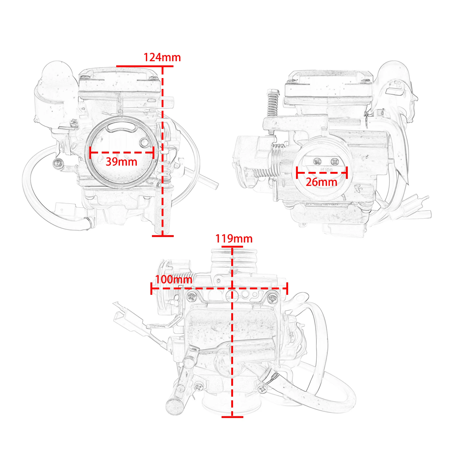 For Vespa Piaggio LX 125 2005 2006 2007 2008 2009 LX 150 2005 2006 2007 2008 CM129213 Motorcycle Carburetor Replacement Parts