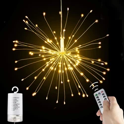 Fireworks, string lights, flower garlands, battery powered LED fairy lights, remote outdoor camping, parties, gardens, Christmas